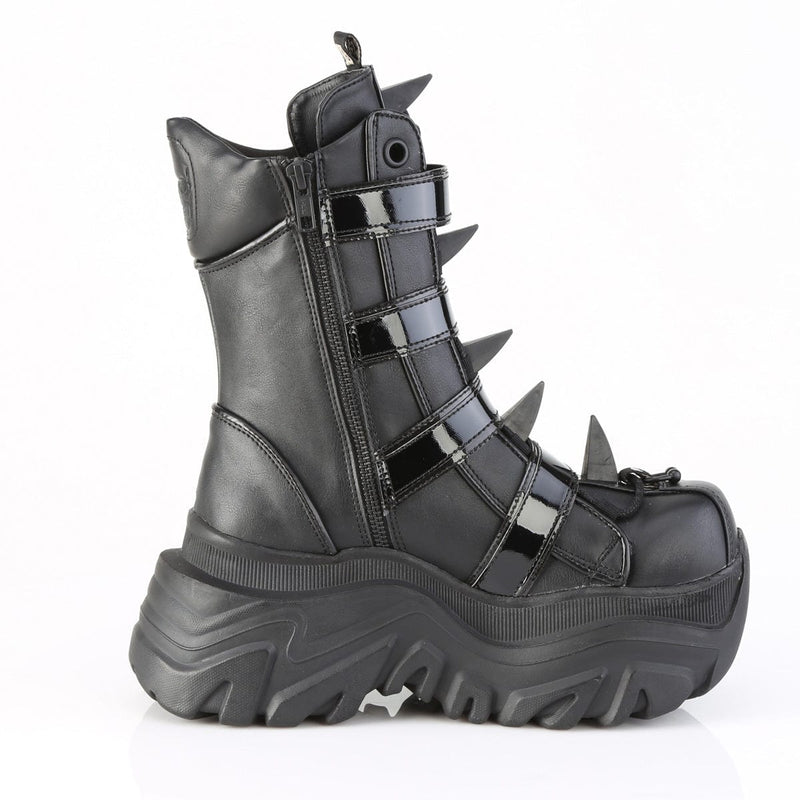 Demonia ECHO-110 Mid-Calf Boot (Black Vegan Leather)
