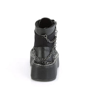 Demonia EMILY-114 Ankle Boot (Black Canvas-Vegan Leather)