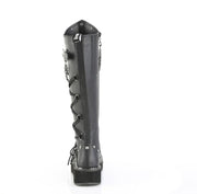 Demonia EMILY-221 Knee High Boot (Black Vegan Leather)