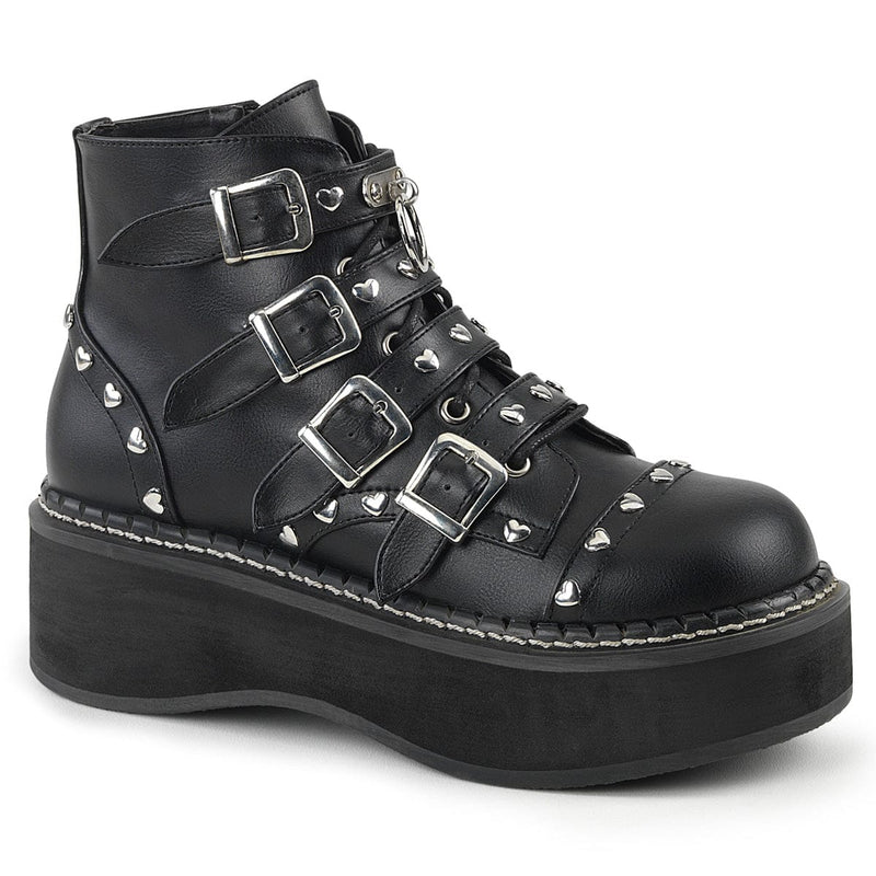 Demonia EMILY-315 Ankle Boot (Black Vegan Leather)
