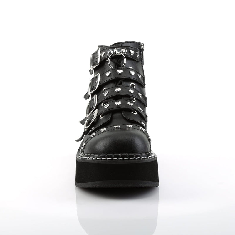 Demonia EMILY-315 Ankle Boot (Black Vegan Leather)