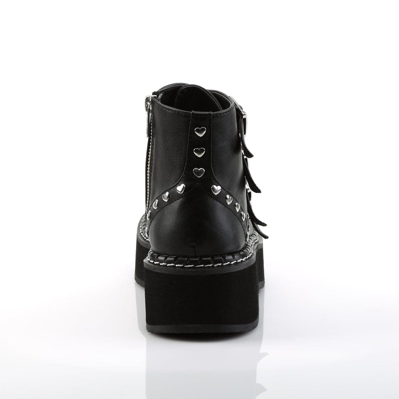 Demonia EMILY-315 Ankle Boot (Black Vegan Leather)