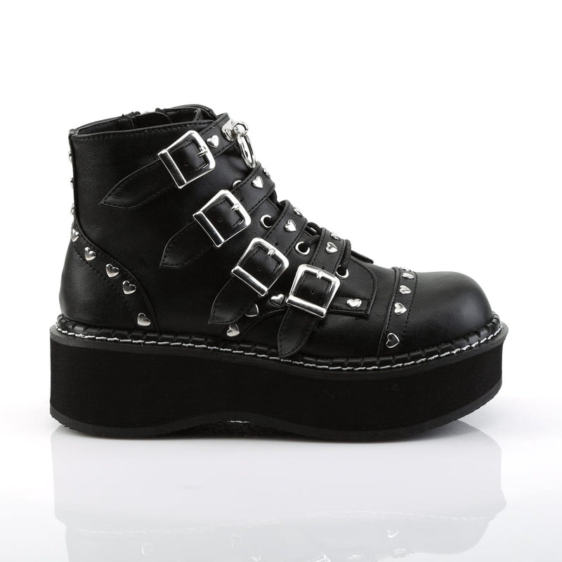 Demonia EMILY-315 Ankle Boot (Black Vegan Leather)