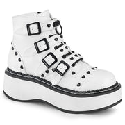 Demonia EMILY-315 Ankle Boot (White Vegan Leather) 6