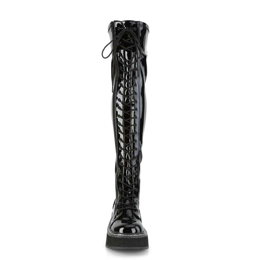 Demonia EMILY-375 Thigh High Boot (Black Patent)