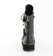 Demonia EMILY-82 Mid-Calf Boot (Black Vegan Leather)
