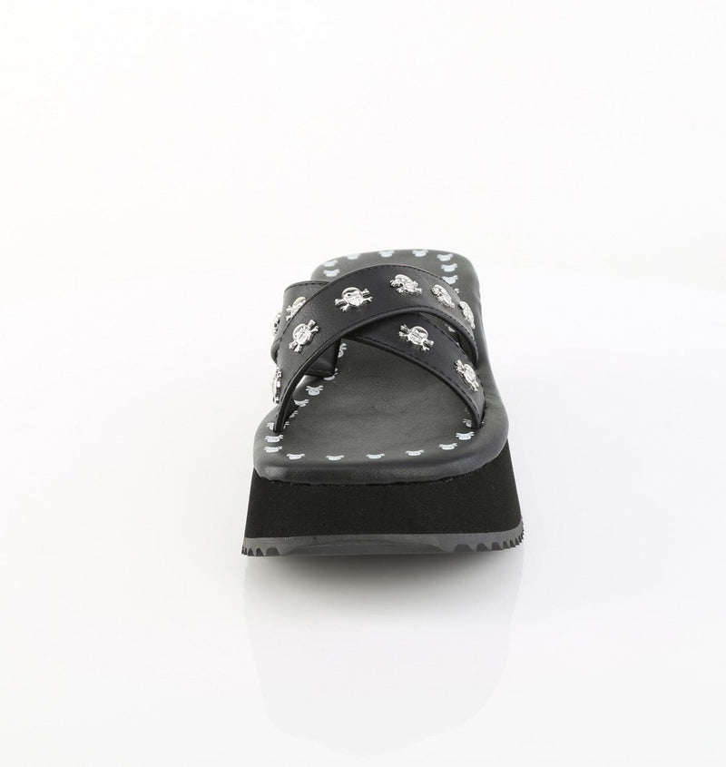 Demonia FLIP-05 Sandal (Black Vegan Leather)