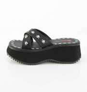 Demonia FLIP-05 Sandal (Black Vegan Leather)