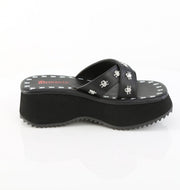 Demonia FLIP-05 Sandal (Black Vegan Leather)