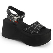 Demonia FUNN-10 Sandal (Black Vegan Leather)