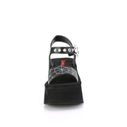 Demonia FUNN-10 Sandal (Black Vegan Leather)