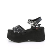 Demonia FUNN-10 Sandal (Black Vegan Leather)