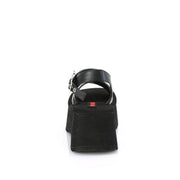 Demonia FUNN-10 Sandal (Black Vegan Leather)