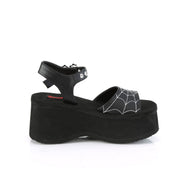 Demonia FUNN-10 Sandal (Black Vegan Leather)