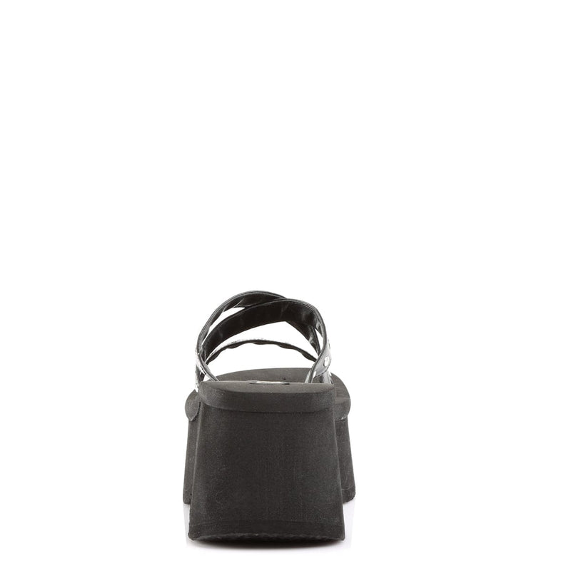 Demonia FUNN-19 Sandal (Black Vegan Leather)