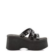 Demonia FUNN-19 Sandal (Black Vegan Leather)