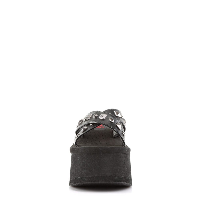 Demonia FUNN-29 Slide (Black Vegan Leather)
