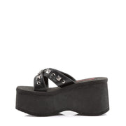 Demonia FUNN-29 Slide (Black Vegan Leather)