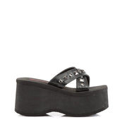 Demonia FUNN-29 Slide (Black Vegan Leather)