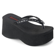 Demonia FUNN-33 Sandal (Black Vegan Leather)