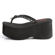 Demonia FUNN-33 Sandal (Black Vegan Leather)