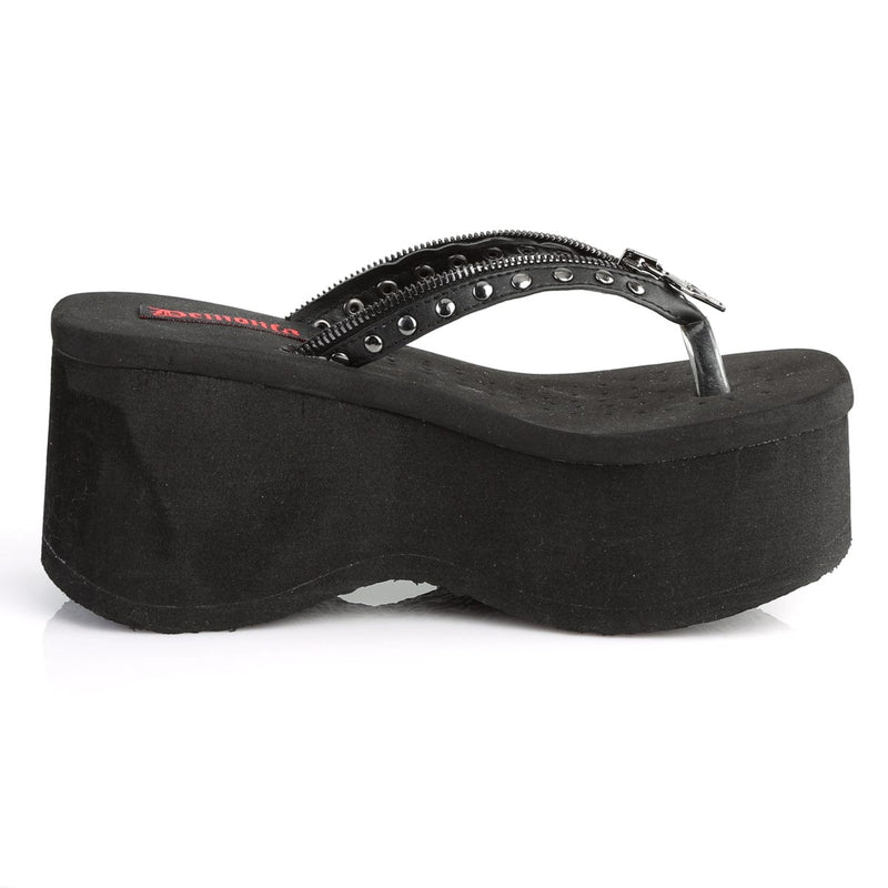 Demonia FUNN-33 Sandal (Black Vegan Leather)