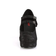 Demonia GOTHIKA-09 Mary Jane (Black Satin-Lace)