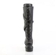 Demonia GOTHIKA-108 Knee High Boot (Black Vegan Leather)