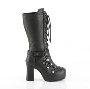 Demonia GOTHIKA-152 Mid-Calf Boot (Black Vegan Leather)