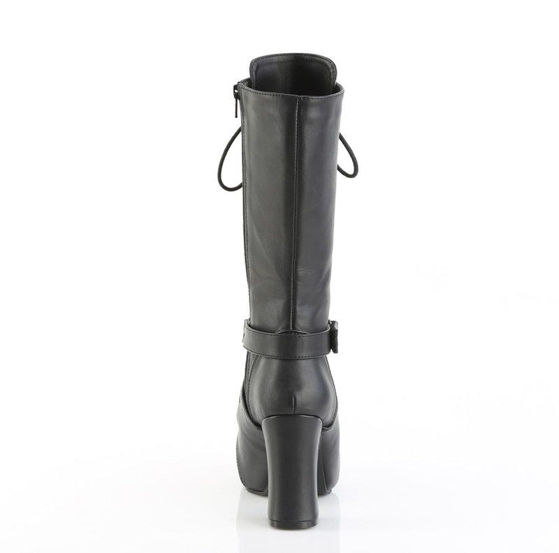 Demonia GOTHIKA-152 Mid-Calf Boot (Black Vegan Leather)