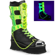 Demonia GRAVEDIGGER-255 Mid-Calf Boot (Black Vegan Leather) 4