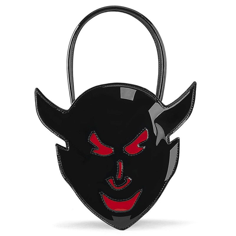 Demonia HB-112 Devil Head HandBag (Black-Red Patent)
