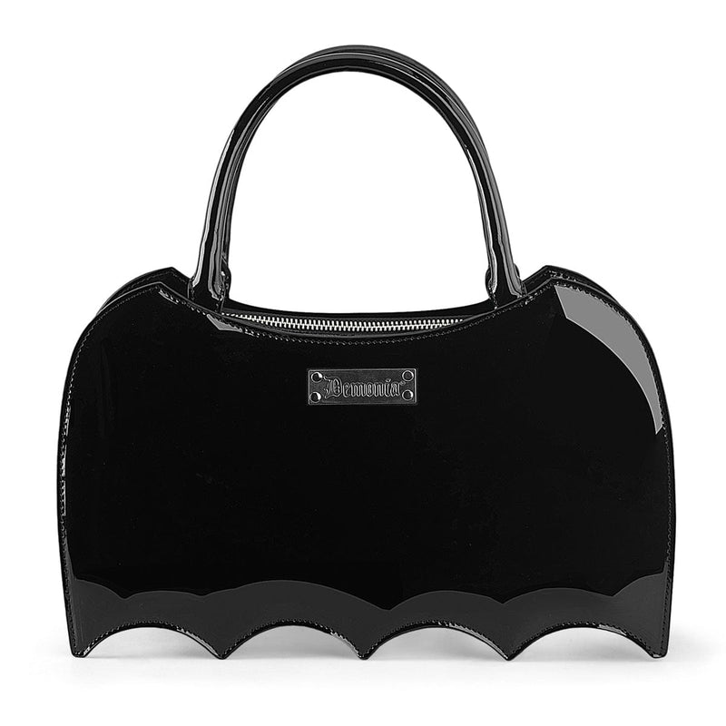 Demonia HB-115 Bat Shaped HandBag (Black Patent)