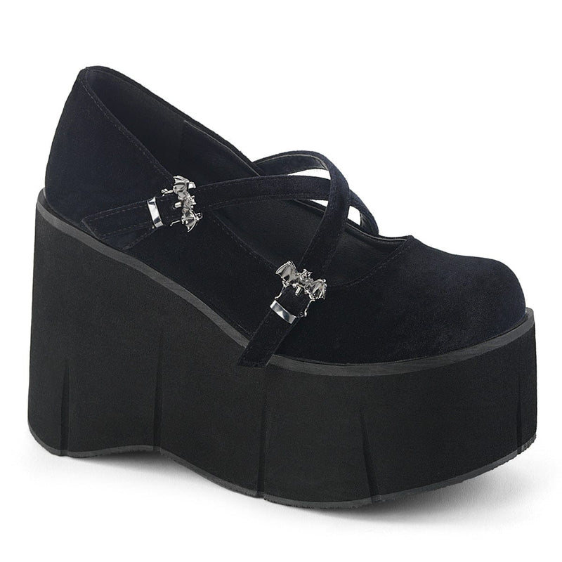 Demonia KERA-10 Mary Jane (Black Velvet)