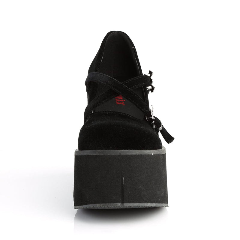 Demonia KERA-10 Mary Jane (Black Velvet)