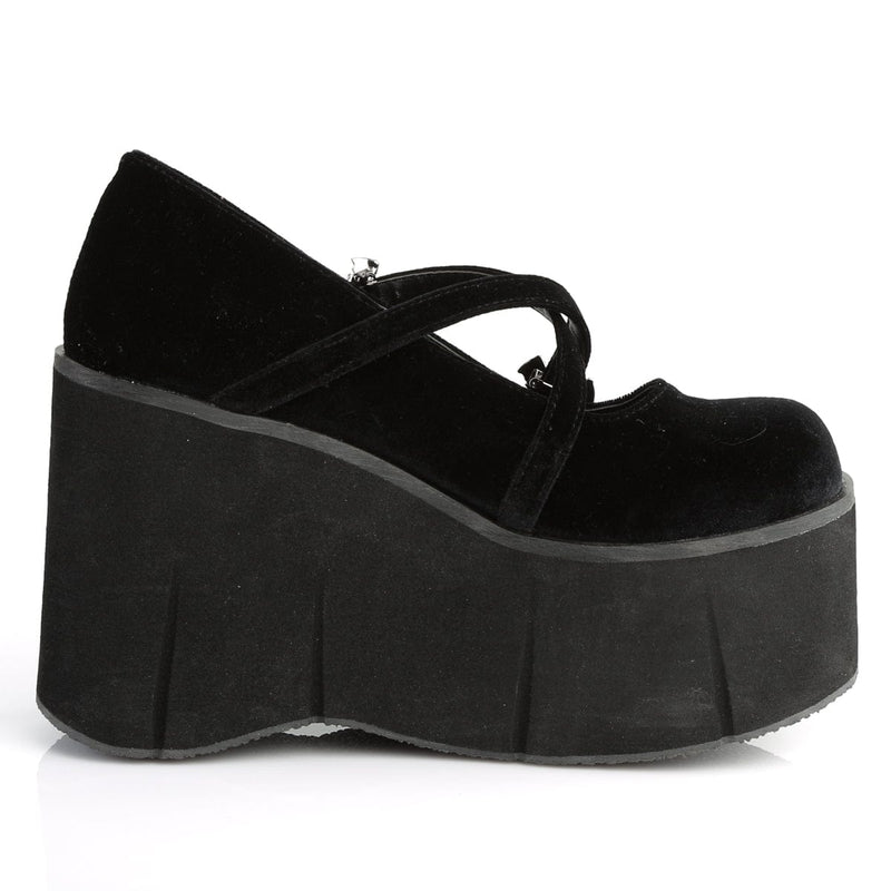 Demonia KERA-10 Mary Jane (Black Velvet)