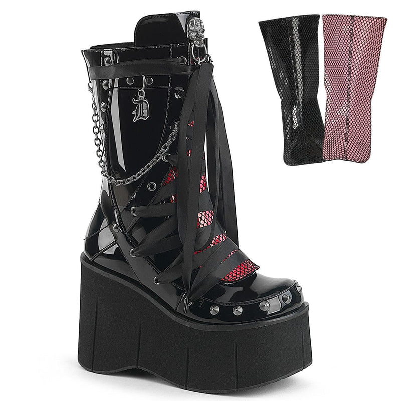 Demonia KERA-121 Mid-Calf Boot (Black Patent)