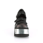 Demonia KERA-13 Mary Jane (Black-Pewter Vegan Leather)