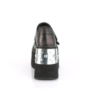 Demonia KERA-13 Mary Jane (Black-Pewter Vegan Leather)