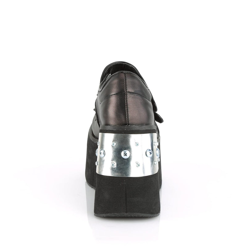 Demonia KERA-13 Mary Jane (Black-Pewter Vegan Leather)