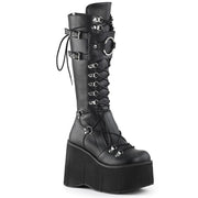 Demonia KERA-200 Knee High Boot (Black Vegan Leather) 5