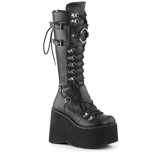 Demonia KERA-200 Knee High Boot (Black Vegan Leather) 5