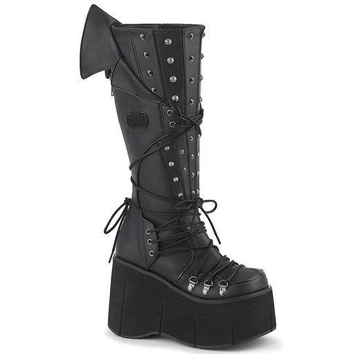 Demonia KERA-203 Knee High Boot (Black Vegan Leather)