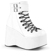 Demonia KERA-21 Ankle Boot (White Vegan Leather)