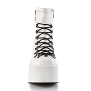 Demonia KERA-21 Ankle Boot (White Vegan Leather)