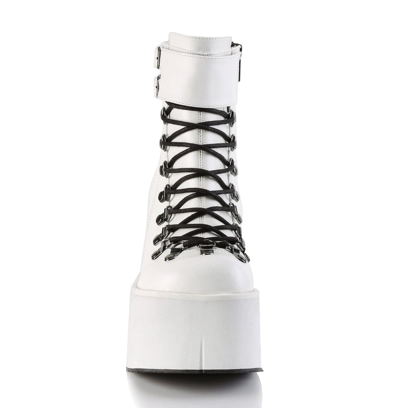 Demonia KERA-21 Ankle Boot (White Vegan Leather)