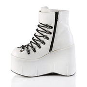 Demonia KERA-21 Ankle Boot (White Vegan Leather)