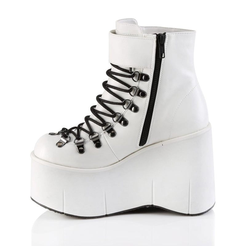 Demonia KERA-21 Ankle Boot (White Vegan Leather)
