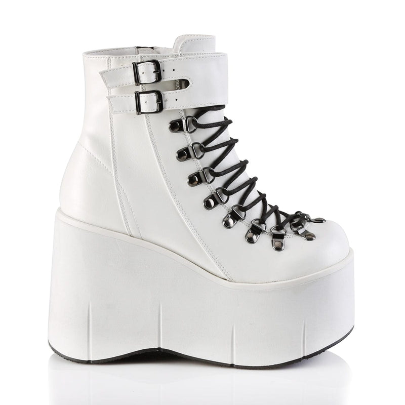 Demonia KERA-21 Ankle Boot (White Vegan Leather)