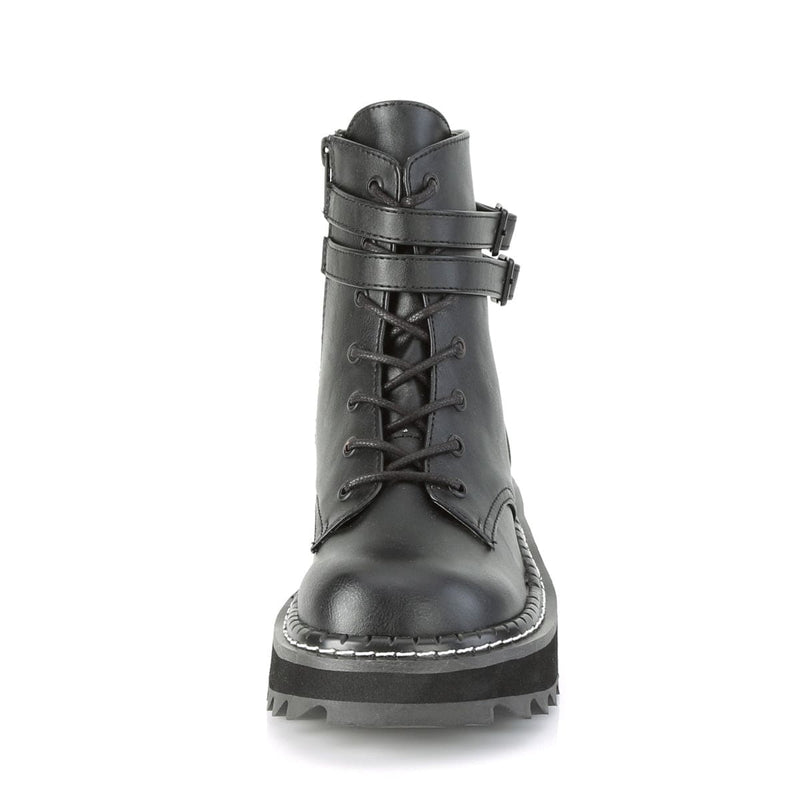 Demonia LILITH-152 Black Vegan Leather